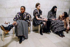 Backstage at Ulla Johnson RTW Fall 2022 ​on February 13, 2022 in New York.