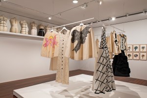 Preparatory canvas toiles for Yves Saint Laurent’s creations at the Yves Saint Laurent Museum in Paris.