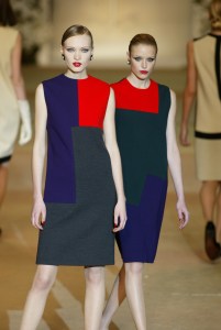 Models on the runway at the Yves Saint Laurent Spring 2003 show in Paris.