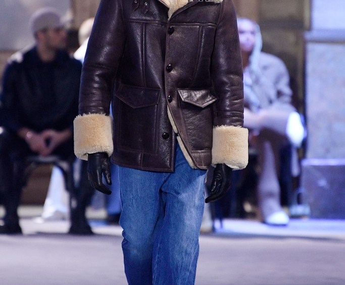 Shearling led outerwear trends at men’s fashion week where labels like Ami, Loewe and Y/Project paired the heavy-duty coats with jeans.