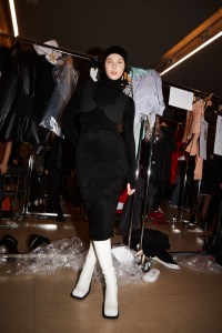 Backstage at Andreādamo RTW Fall 2022