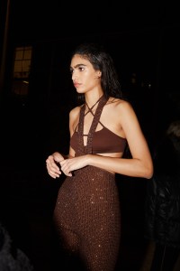 Backstage at Andreādamo RTW Fall 2022