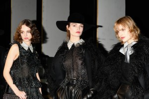 Backstage at Alberta Ferretti RTW Fall 2022