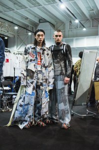 Backstage at Diesel RTW Fall 2022