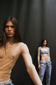 Backstage at Diesel RTW Fall 2022