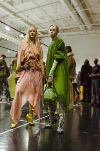 Backstage at Diesel RTW Fall 2022