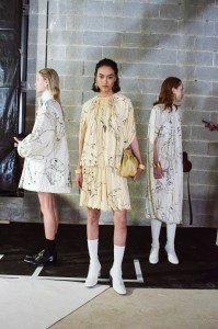 Backstage at Jil Sander RTW Fall 2022