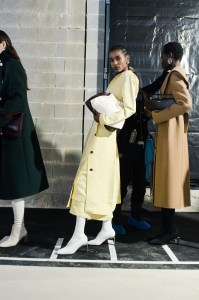 Backstage at Jil Sander RTW Fall 2022
