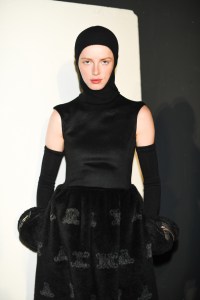 Backstage at Max mara RTW Fall 2022