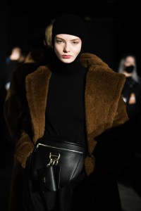 Backstage at Max mara RTW Fall 2022