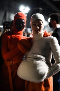 Backstage at Max mara RTW Fall 2022