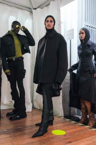 Backstage at Trussardi RTW Fall 2022