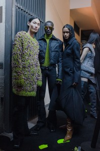 Backstage at Trussardi RTW Fall 2022
