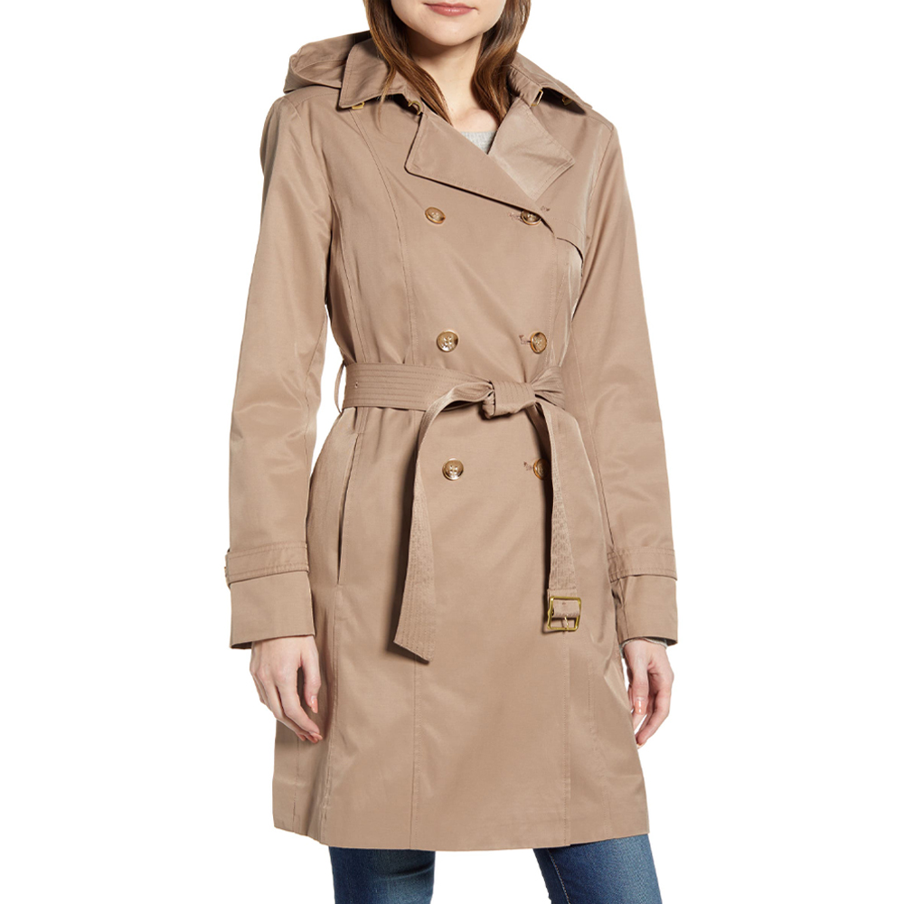 Cole Haan Signature Hooded Trench Coat