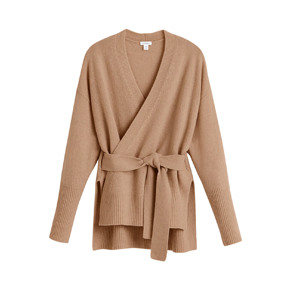 Cuyana Recycled Cashmere Soft Wrap Sweater