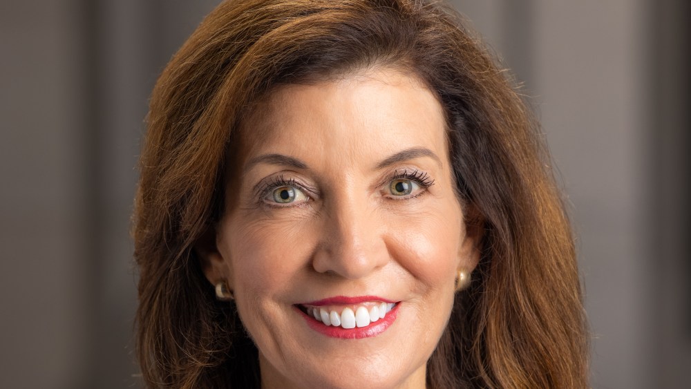 August 23, 2021 - Albany, NY - Governor Kathy Hochul poses for a portrait at the Capitol in Albany. (Mike Groll/Office of Governor Kathy Hochul)