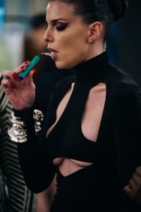 Backstage at Laquan Smith RTW Fall 2022