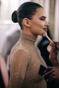 Backstage at Laquan Smith RTW Fall 2022