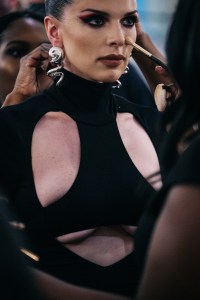 Backstage at Laquan Smith RTW Fall 2022