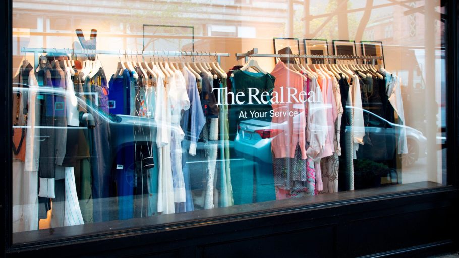 Front view of The RealReal's Madison Avenue store in Manhattan.
