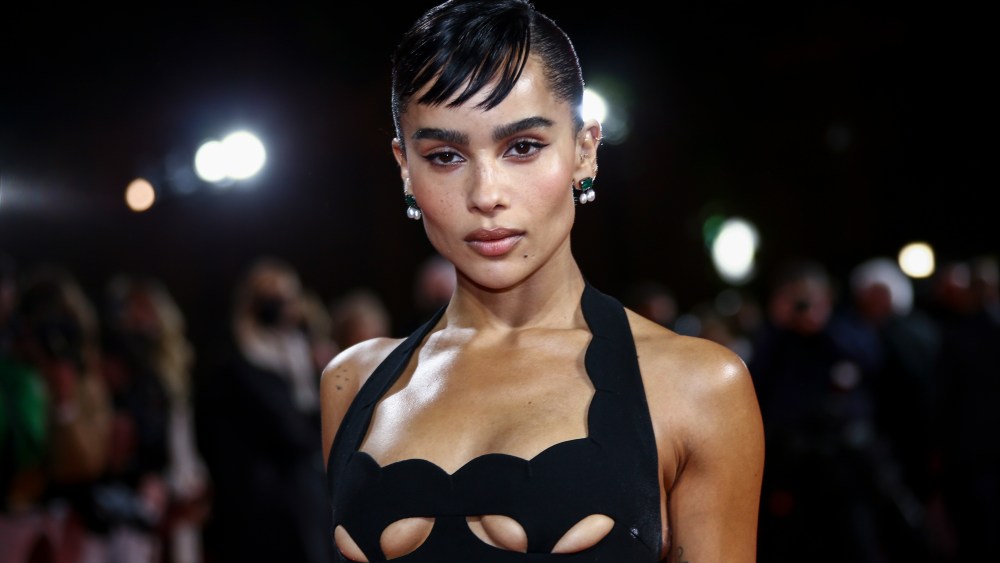 Zoë Kravitz in Saint Laurent at "The Batman" London Premiere