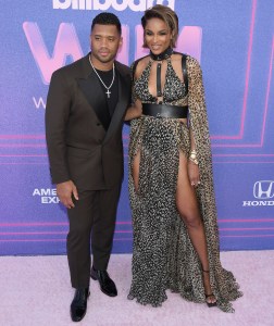 (L-R) Russell Wilson and Ciara arrives at the 2022 Billboard Women in Music held at the YouTube Theater in Inglewood, CA on Wednesday, ​March 2, 2022. (Photo By Sthanlee B. Mirador/Sipa USA)(Sipa via AP Images)