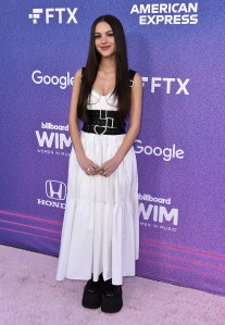 Olivia Rodrigo arrives at the Billboard Women in Music Awards on Wednesday, March 2, 2022, at the YouTube Theater in Los Angeles. (Photo by Jordan Strauss/Invision/AP)