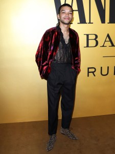 HOLLYWOOD, LOS ANGELES, CALIFORNIA, USA - MARCH 22: Justice Smith arrives at the Vanities Party: A Night For Young Hollywood Hosted by Vanity Fair held at Musso and Frank Grill on March 22, 2022 in Hollywood, Los Angeles, California, United States. (Photo by Xavier Collin/Image Press Agency/Sipa USA)(Sipa via AP Images)