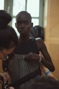Backstage at Acne Studios RTW Fall 2022