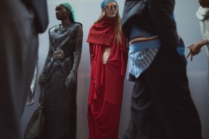 Backstage at Acne Studios RTW Fall 2022
