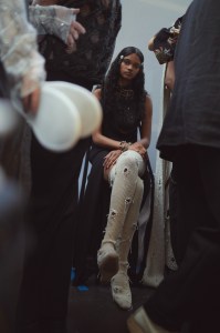 Backstage at Acne Studios RTW Fall 2022
