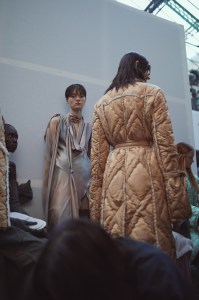 Backstage at Acne Studios RTW Fall 2022