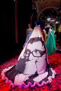 The Alber Elbaz tribute dress by Lanvin's Bruno Sialelli dominates one room.