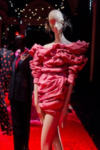 The Alber Elbaz tribute dress by Lanvin's Bruno Sialelli dominates one room.