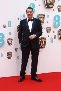 Ciaran Hinds poses for photographers upon arrival at the 75th British Academy Film Awards, BAFTA's, in London Sunday, March 13, 2022. (Photo by Joel C Ryan/Invision/AP)
