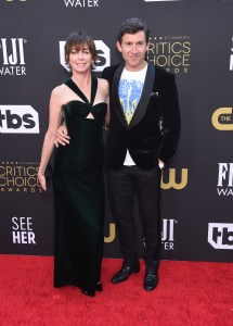 Julianne Nicholson and Jonathan Cake at the 27th Annual Critics Choice Awards held at the The Fairmont Century Plaza Hotel on March 13, 2022 in Century City, California.