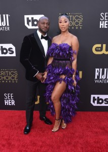Taye Diggs and Apryl Jones at the 27th Annual Critics Choice Awards held at the The Fairmont Century Plaza Hotel on March 13, 2022 in Century City, California.