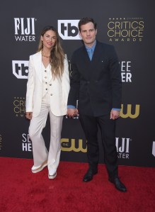 Amelia Warner and Jamie Dornan at the 27th Annual Critics Choice Awards held at the The Fairmont Century Plaza Hotel on March 13, 2022 in Century City, California.