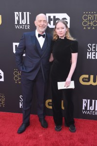 J.K. Simmons and his daughter Olivia Simmons at the 27th Annual Critics Choice Awards held at the The Fairmont Century Plaza Hotel on March 13, 2022 in Century City, California.