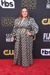 Melissa McCarthy at the 27th Annual Critics Choice Awards held at the The Fairmont Century Plaza Hotel on March 13, 2022 in Century City, California.