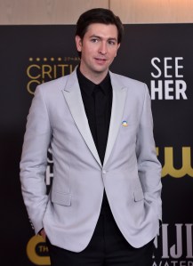 Nicholas Braun poses in the press room after "Succession" has won for best drama series at the 27th annual Critics Choice Awards on Sunday, March 13, 2022, at the Fairmont Century Plaza Hotel in Los Angeles. (Photo by Jordan Strauss/Invision/AP)