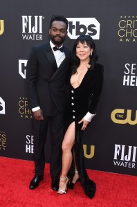 William Jackson Harper and Ali Ahn at the 27th Annual Critics Choice Awards held at the The Fairmont Century Plaza Hotel on March 13, 2022 in Century City, California.