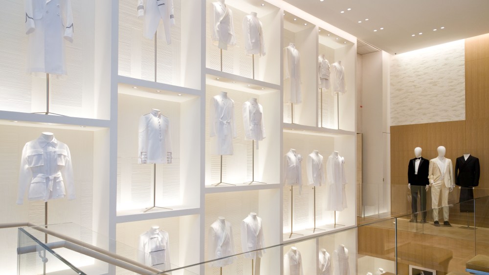 The men’s made-to-measure section at Dior’s 30 Montaigne store.