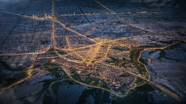 Aerial view of Diriyah.