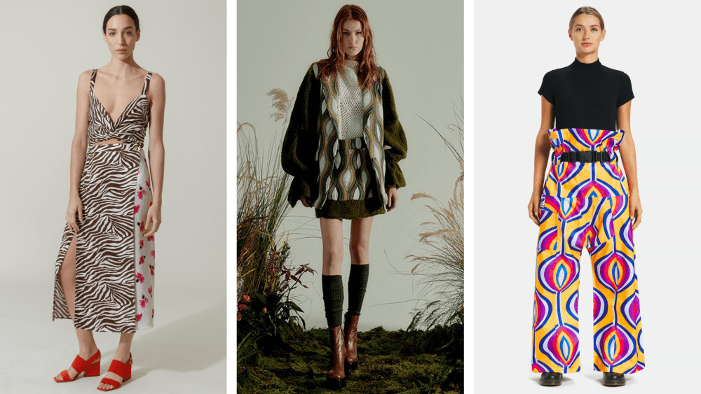 looks from Vernisse spring 2022; Tu Lizé fall 2022; Bragoon.