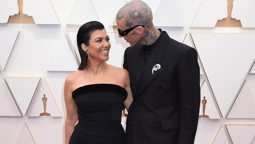 Kourtney Kardashian and Travis Barker at the 94th Academy Awards held at Dolby Theatre at the Hollywood & Highland Center on March 27th, 2022 in Los Angeles, California.