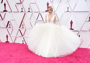 Maria Bakalova in Louis Vuitton at the 2021 Oscars 