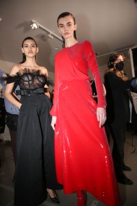 Backstage at Giambattista Valli RTW Fall 2022