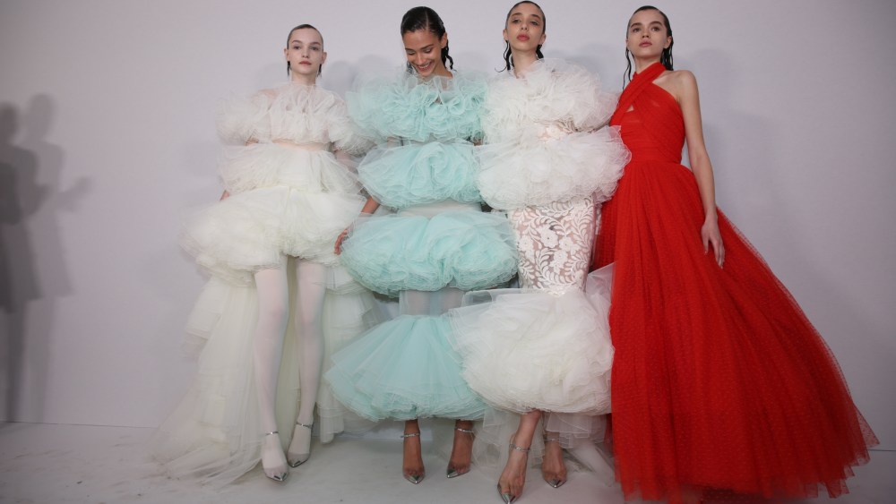 Backstage at Giambattista Valli RTW Fall 2022