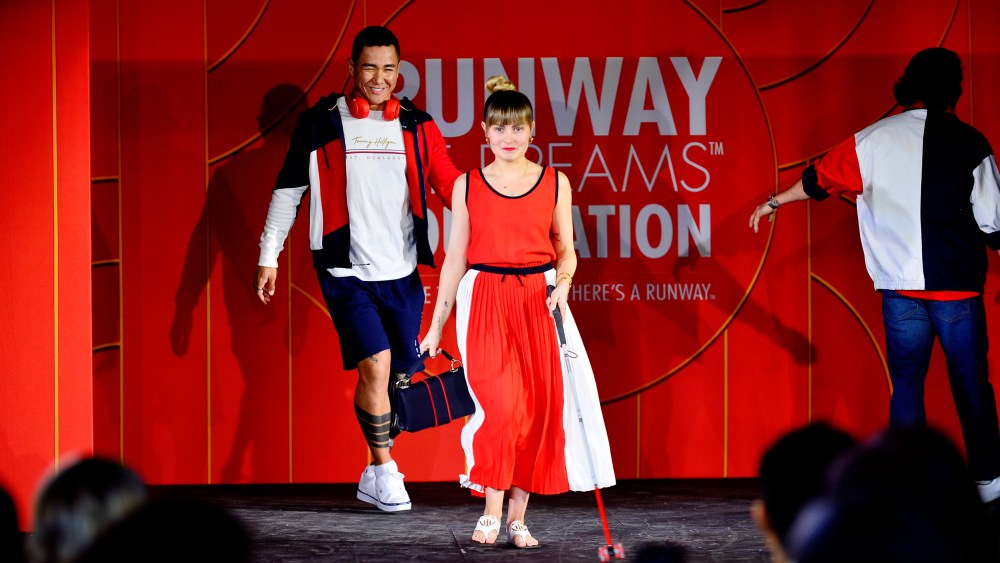 LOS ANGELES, CALIFORNIA - MARCH 08: Models are seen onstage during A Fashion Revolution by Runway of Dreams at The Majestic Downtown on March 08, 2022 in Los Angeles, California. (Photo by Jerod Harris/Getty Images)